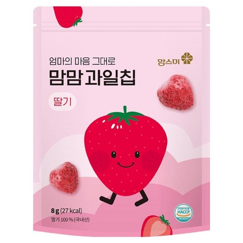 맘스미 맘맘 과일칩 딸기, 8g, 1개