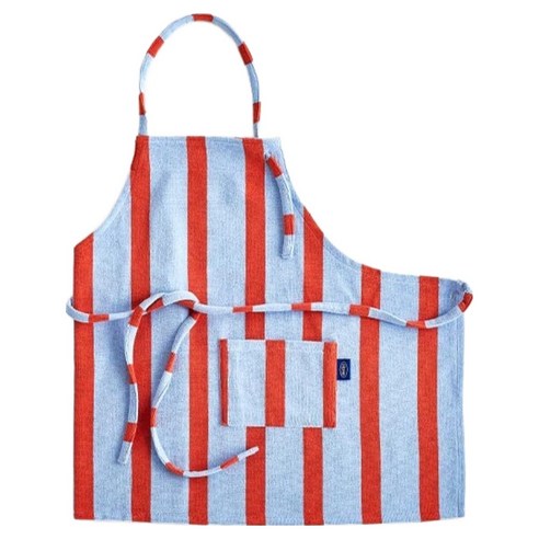 요리할 때마다 옷에 튀는 얼룩, 이제 안녕! 썸머 스트라이프 앞치마 하나로 해결! 테리앞치마