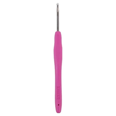 앵콜스 라바라바 실리콘 코바늘 모사용 6/0호 3.5mm, 핑크색, 1개