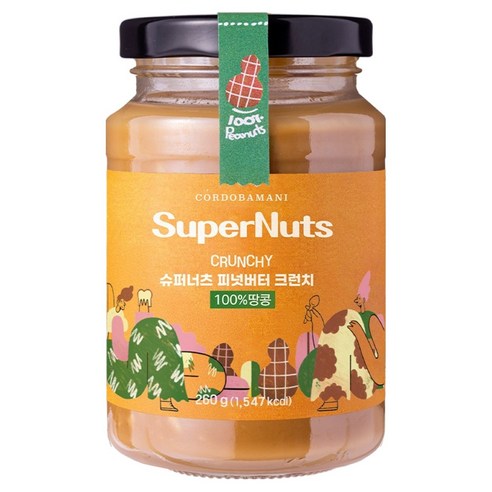 슈퍼너츠 피넛버터 크런치, 260g, 1개