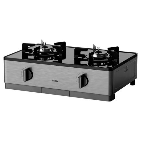 Haatz 프리스탠딩 가스레인지 2구 쿨메탈, HFG-2381CM, LPG, 쿨메탈 HFG-2381CM(LPG)
