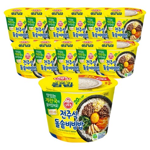 오뚜기 즉석국 컵밥 전주식 돌솥 비빔밥, 270g, 12개