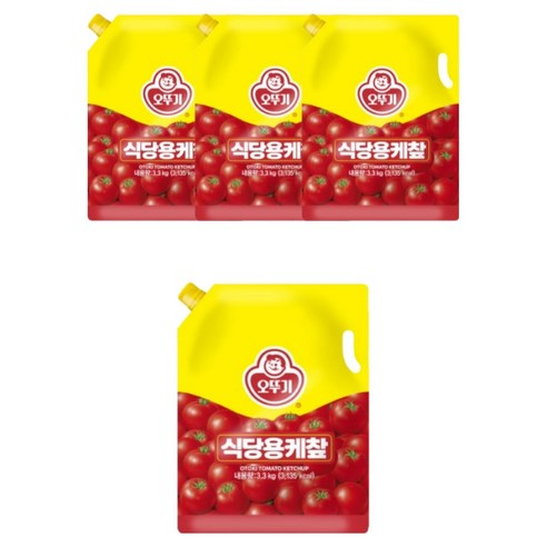 오뚜기 오리지널 식당용 케챂 스파우트팩, 3.3kg, 4개