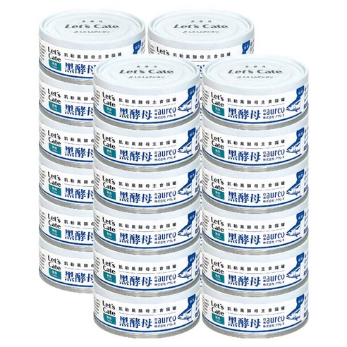 레츠케이트 전연령 고양이 오레오 블랙효모 컴플리트 뉴트리션 주식캔, 24개, 80g, 참치