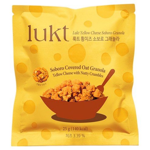 LUKT 황치즈 소보로 그래놀라, 1개, 25g