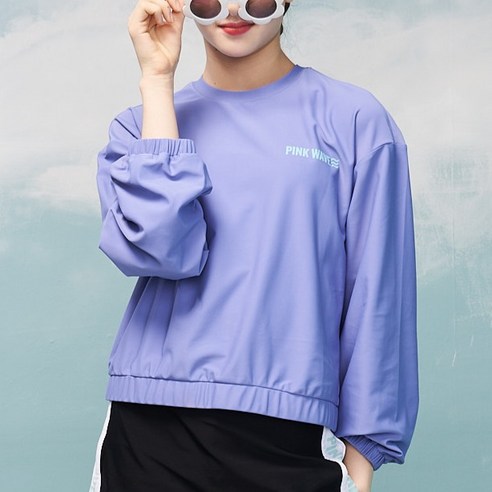 애플핑크 여아용 루즈핏 긴팔 래쉬가드 맨투맨 S305