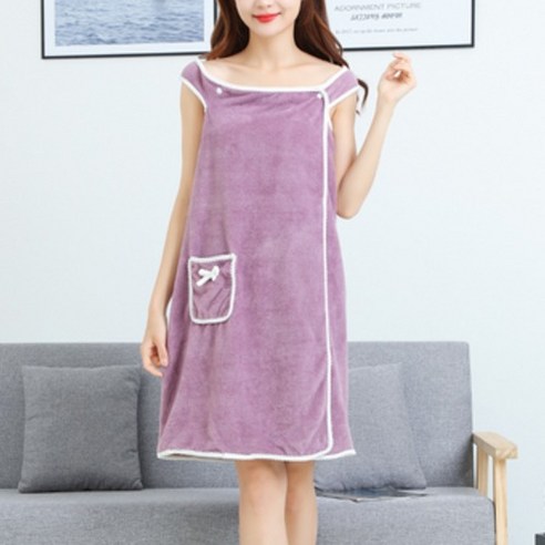 더부들 골프 샤워 가운 80 x 135 cm, 타로색, 1개