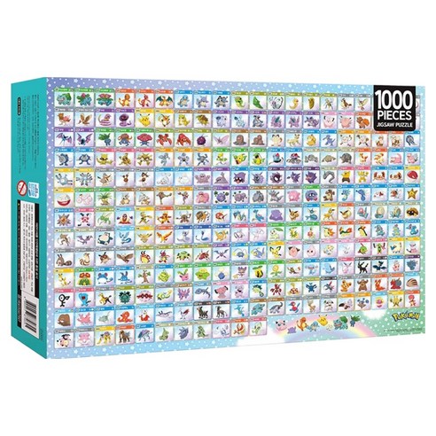 포켓몬스터 직소 퍼즐 1000, 1000피스, 포켓몬 도감 관동 성도 지방, 1개