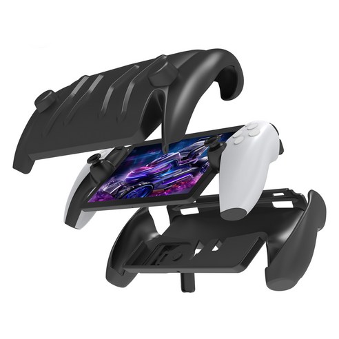 호후 PS5 포탈 실리콘 전후면 풀커버 케이스, 블랙, 1개