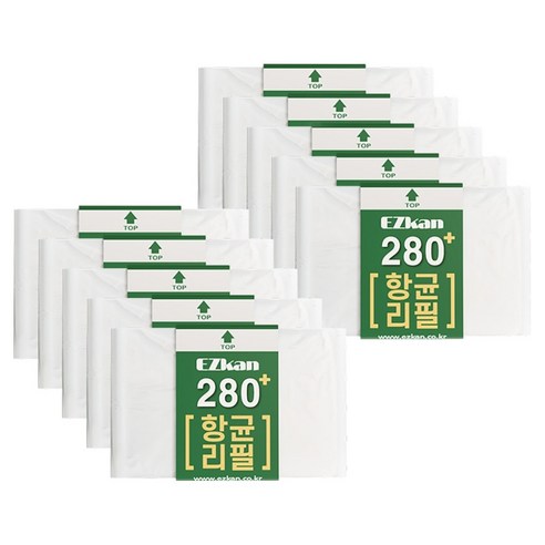 이지캔 향균 리필 280 기저귀 쓰레기 봉투, 10개, 27L