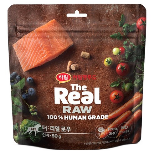 하림펫푸드 강아지 더리얼 로우 어덜트 사료, 연어, 50g, 1개