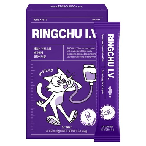본아페티 고양이 관절 링츄 I.V 조인트 스틱 30p, 1회분, 뼈/관절강화, 30개