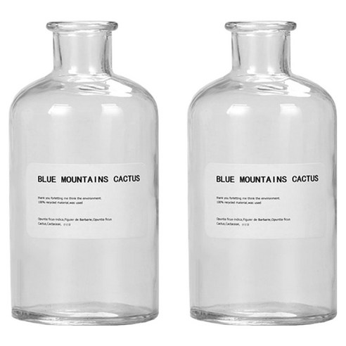 제로캔들 디퓨저 유리 용기, 투명, 500ml, 2개