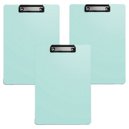 재마로 오피랩 PP 컬러 클립보드 A4 31.5 x 22.5 cm, 민트, 3개