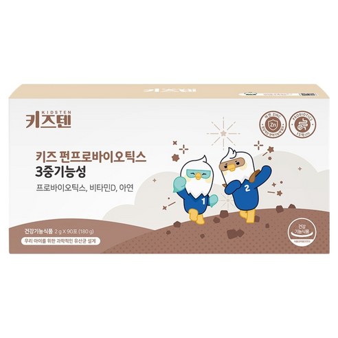 키즈텐 펀프로바이오틱스 3중 기능성 키즈 유산균 90p, 180g, 1개