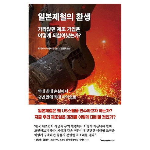 일본제철의 환생:가라앉던 제조 기업은 어떻게 되살아났는가?, 일본제철의 환생, 우에사카 요시후미(저) / 정현옥(역), 워터베어프레스, 우에사카 요시후미