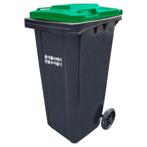 음식물 쓰레기 분리 수거함 일반형 기본인쇄 120L, 녹색, 1개