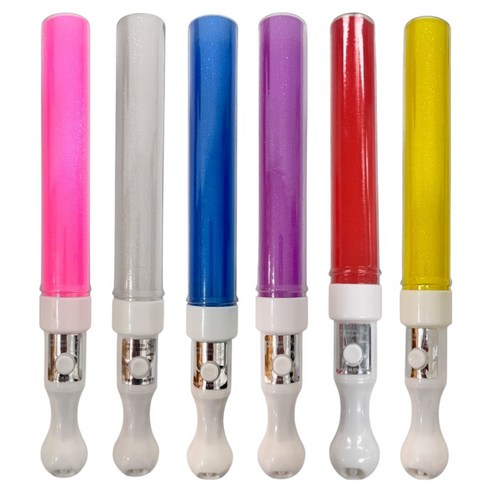 파티공구 LED 응원 야광 막대봉 6p 세트, 레드, 핑크, 블루, 화이트, 옐로우, 라벤다, 1세트