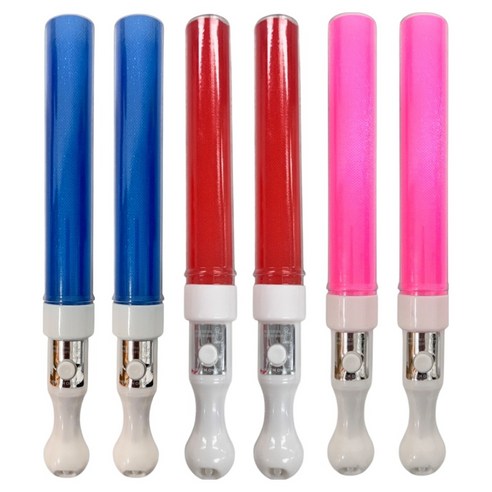 파티공구 LED 응원 야광 막대봉 6p 세트, 레드, 레드, 핑크, 핑크, 블루, 블루, 1세트