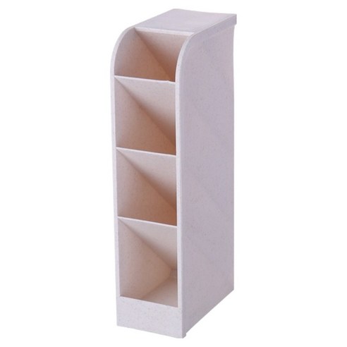 덴빌리어 심플한 책상정리 수납함 5 x 9 x 20.3 cm, 화이트, 1개