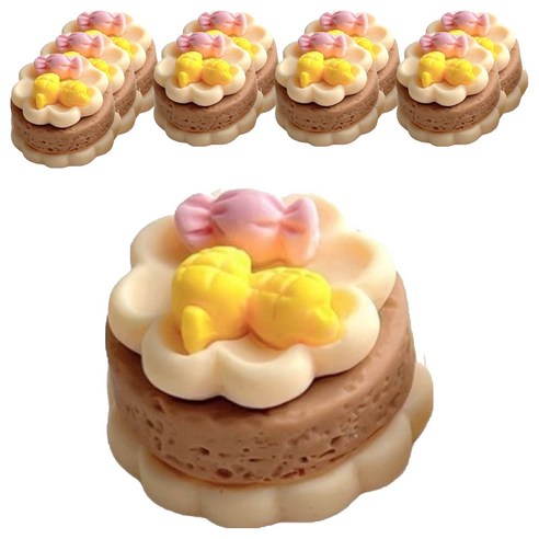 루시마켓 케이크 DIY 재료 망고 + 브라운 25 x 15 mm, 10개