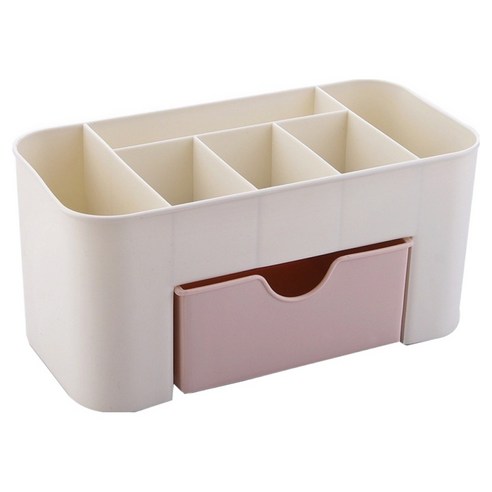덴빌리어 다용도 책상정리 수납함 19 x 9.5 x 10 cm, 핑크, 1개