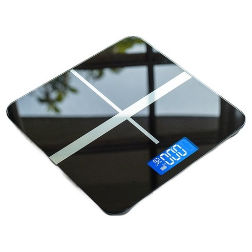 카니아 컴팩트한 체중계 26 x 26 cm 배터리 타입, 블랙, 1개