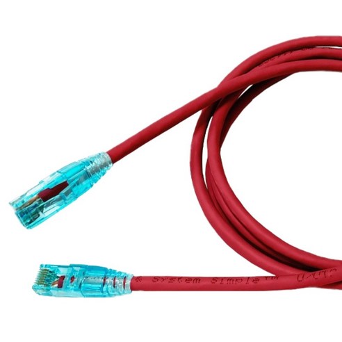 LS전선 가가 CAT 6 UTP 인터넷 연결 기가 랜케이블, 레드, 1개, 10m