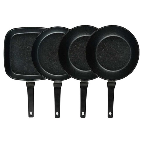 퀸센스 디너 후라이팬 세트 4개, 브라운, 1세트, 사각팬 27cm + 후라이팬 28cm + 궁중팬 28cm 2p