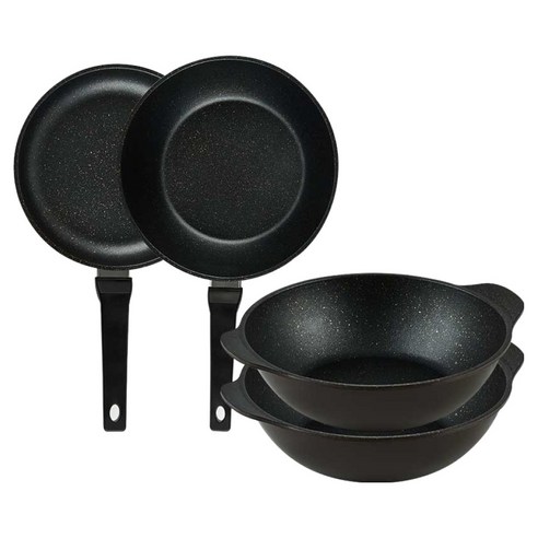 퀸센스 디너 후라이팬 4종 세트 4개, 브라운, 1세트, 후라이팬 24cm + 궁중팬 28cm + 파티웍 28cm(2p)