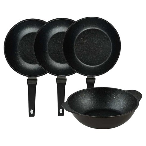 퀸센스 디너 후라이팬 4종 세트 4개, 브라운, 1세트, 궁중팬 24cm(2P) + 궁중팬 28cm + 파티웍 28cm