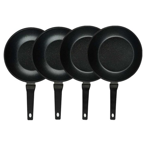 퀸센스 디너 후라이팬 4종 세트 4개, 브라운, 1세트, 궁중팬 24cm(2P) + 궁중팬 28cm(2p)