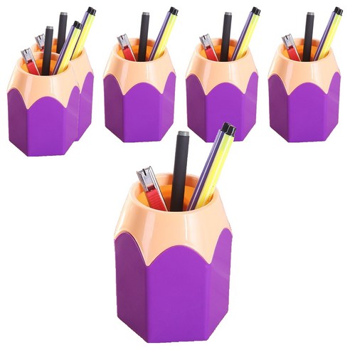 세컨드베스트 펜네스트 펜홀더 8.5 x 6.5 x 10.5 cm, 퍼플, 6개