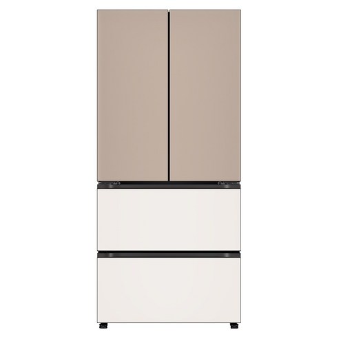 LG전자 디오스 오브제컬렉션 김치톡톡 Fit Max 4도어 480L 스탠드형 김치냉장고 방문설치, 클레이 브라운 + 베이지, Z484GCB123S