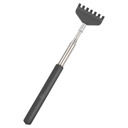 멍냥 반려동물 접이식 효자손 마사지 빗 장난감, 블랙, 1개