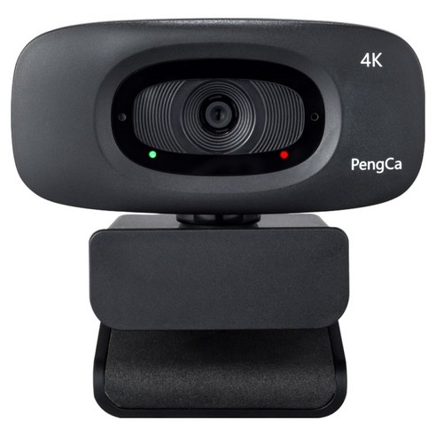 펭카 4K 800만 30fps 실사용 최적화 1200만 고해상도 촬영 스트리밍 웹캠 PCWEB1200, 4K 웹캠, 블랙