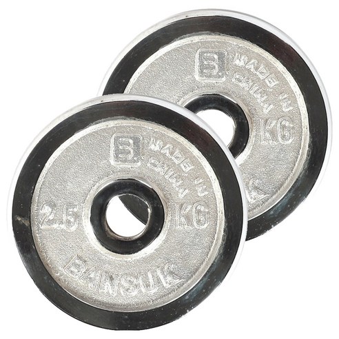 반석스포츠 크롬 도금 바벨, 실버, 2개, 2.5kg