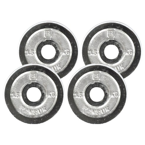 반석스포츠 크롬 도금 바벨, 실버, 4개, 1.5kg