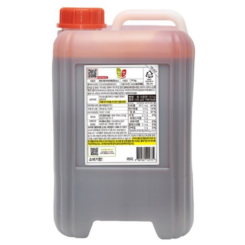 첫맛 청우식품 캡사이신 매운맛 소스, 10kg, 1개