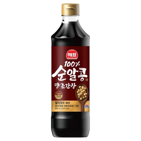 해표 순알콩 양조간장, 1개, 840ml