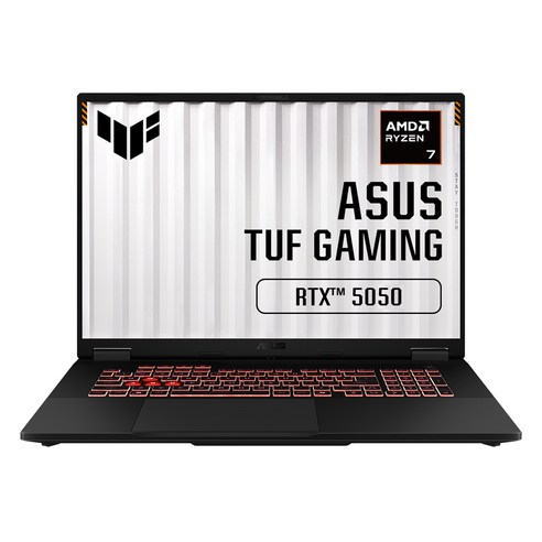 에이수스 2025 TUF 게이밍 A18 라이젠7 라이젠 200 시리즈 지포스 RTX 5050, 예거 그레이, 1TB, 16GB, Free DOS, FA808UH-S8030