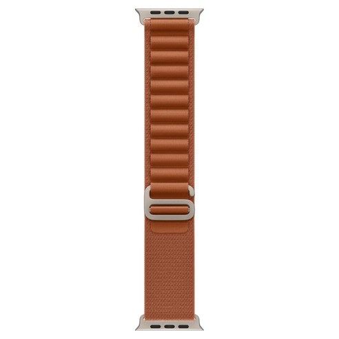 Apple 정품 2025 애플워치 알파인 루프, 라이트 블루/내추럴 티타늄, 1개, 49mm, Medium