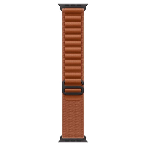 Apple 정품 2025 애플워치 알파인 루프, 테라 코타/블랙 티타늄, 1개, 49mm, Small