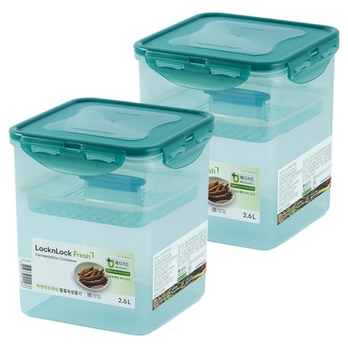 락앤락 발효숙성용기 HPI822BPS2, 2.6L, 2개