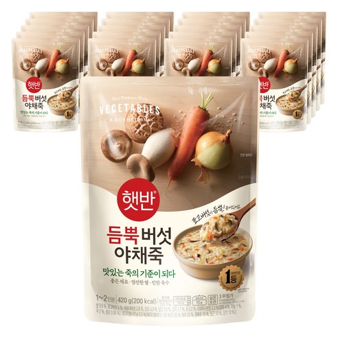 햇반 듬뿍 버섯야채죽