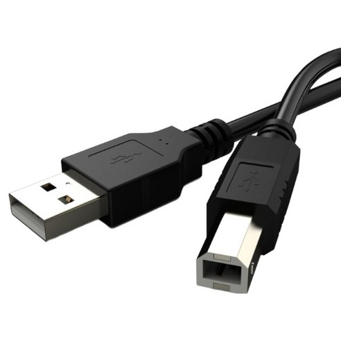 디옵텍 USB 2.0 A B 프린터 케이블 블랙 JUSTLINK-U2AB05BK, 1개, 0.5m