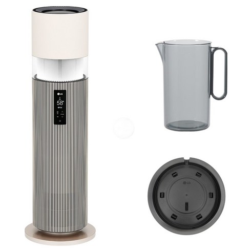 LG전자 퓨리케어 오브제컬렉션 하이드로타워 + 무빙휠 + 급수비커 세트 HY705RSUABM 방문설치, 샌드 베이지