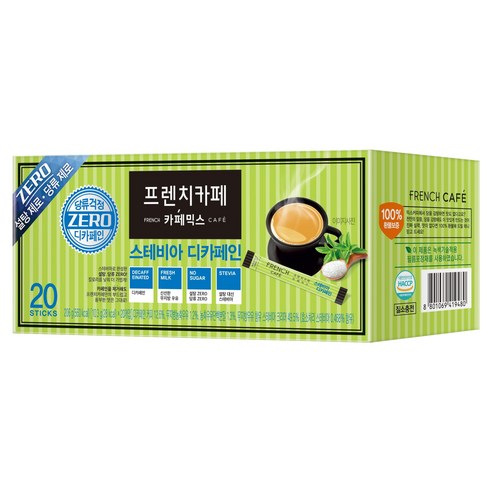 프렌치카페 스테비아 디카페인 커피믹스
