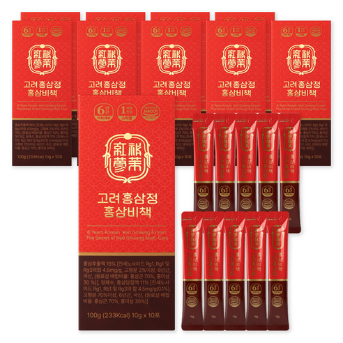 웰트릿 고려홍삼정 홍삼비책 10p, 10박스, 10g