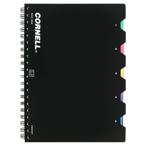 핑크풋 8000 캠퍼스코넬 pp 인덱스노트, 블랙, 1개